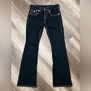 Vintage True Religion “Joey Big T” Black Flare Jeans